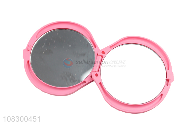 Custom Seashell Shape Foldable 1X 2X Magnifying Makeup Mirror