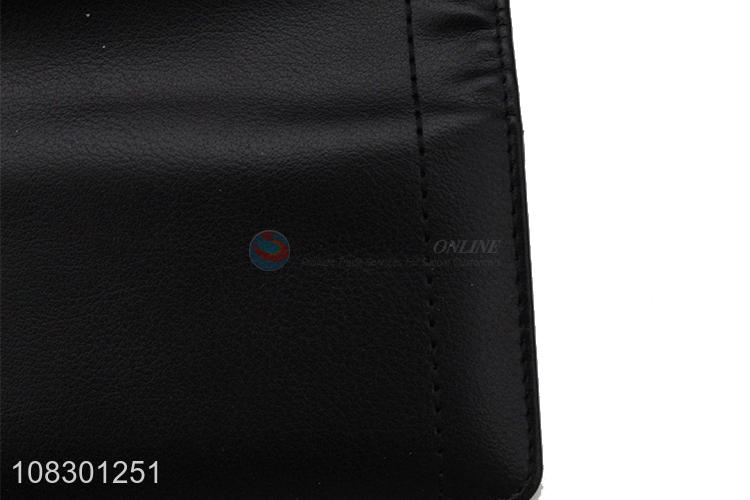 High quality pu leather trifold clutch wallets card holder