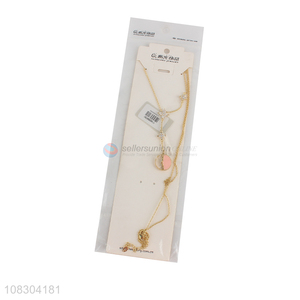 Yiwu market simple niche necklace electroplated necklace