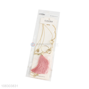 Yiwu Wholesale Creative Sweater Chain Tassel Necklace for Ladies