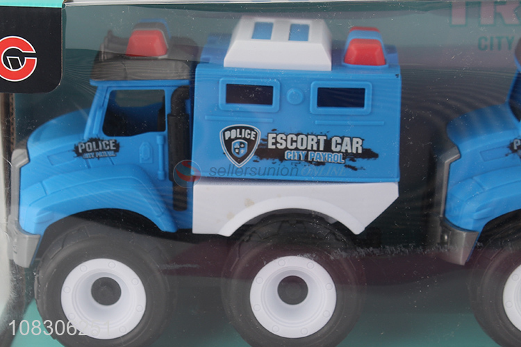 Hot Selling Plastic Toy Police Car Inertia Vehicle Set