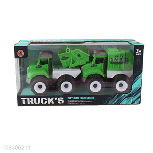High Quality Inertial Sanitation Truck Plastic Toy Vehicle