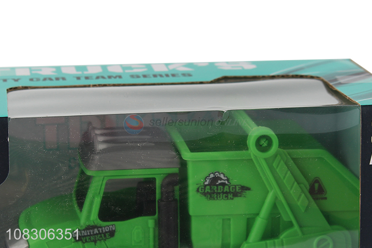 Best Selling Inertial Sanitation Truck Plastic Toy Car