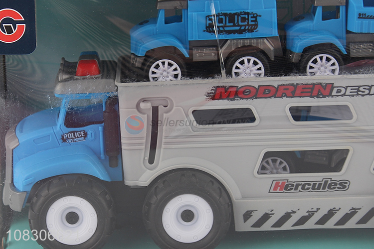 Wholesale Inertial Truck With Pull-Back Police Car Set