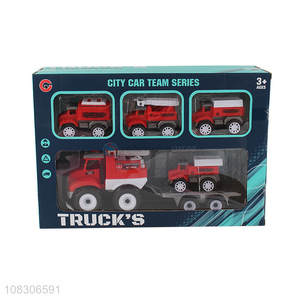 Good Sale Inertial Fire Fighting Truck Pull-Back Vehicle Set
