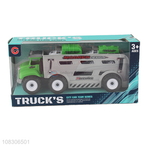 Best Quality Inertial Truck With 2 Sanitation Truck Toy Car Set
