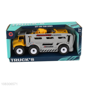 High Quality Inertial Engineering Truck With 2 Pull-Back Car Set