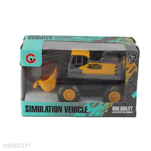 Hot Sale Inertial Excavator Plastic Model Car Toy Car