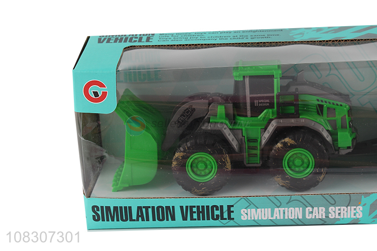 Best Selling Simulation Bulldozer With Fence Animal Truck Toy Set