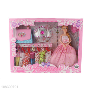 Low price dress up doll girls kids cute play house toy