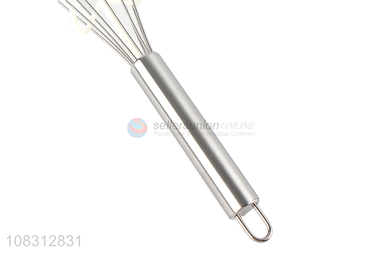 Low price long handle egg whisk kitchen stainless steel egg mixer