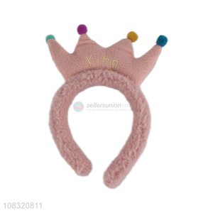 High quality crown hairband fluffy headband party favors