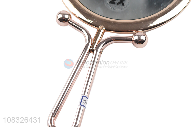 Wholesale plastic double-sided mirror handheld makeup mirror