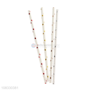 Top quality decorative paper drinking straws for coffee
