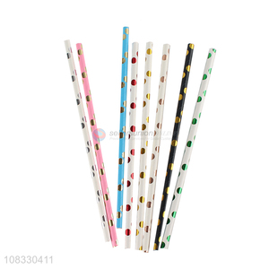 Wholesale from china colourful paper drinking straws for bubble tea