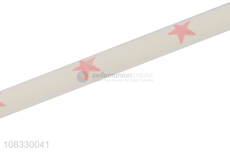 New style star printed paper drinking straws for daily use