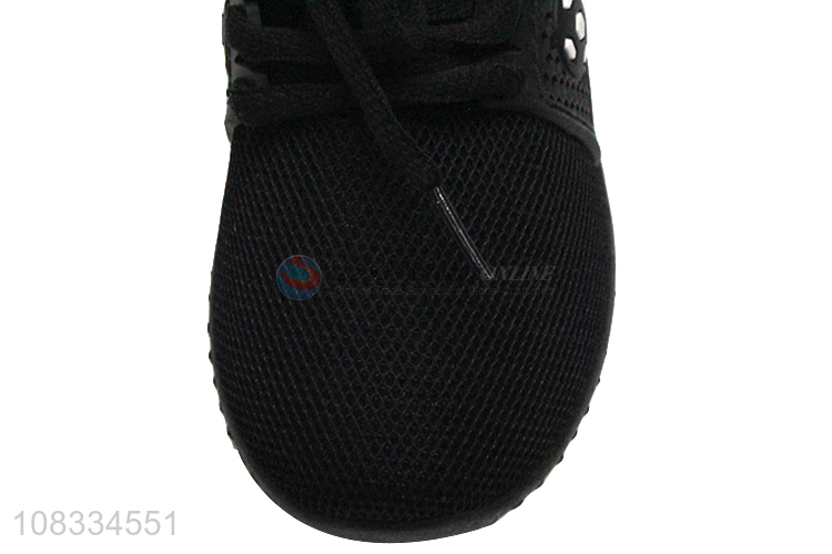 Factory price black children sports shoes for daily use