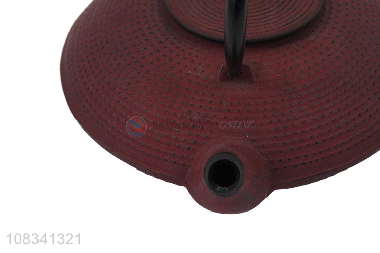 Factory supply 0.8L cast iron teapot with stainless steel tea strainer