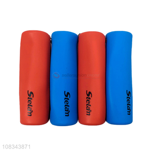 High Quality Cylindrical Pencil Case Silicone Pencil Bag