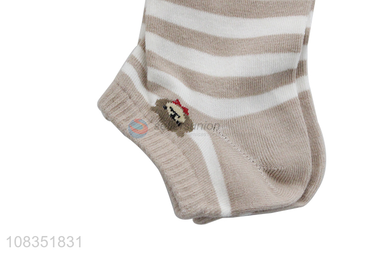 Wholesale women's boat socks striped non-slip socks for summer