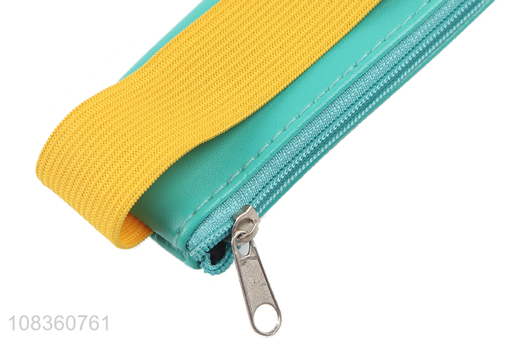 Wholesale zipper pencil pouch pu leather pencil case advertising gifts