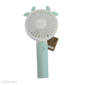 Bottom price cartoon rechargeable handheld folding fan for women girls