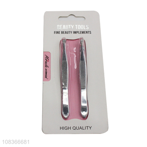 Good quality stainless steel safety eyebrow tweezers