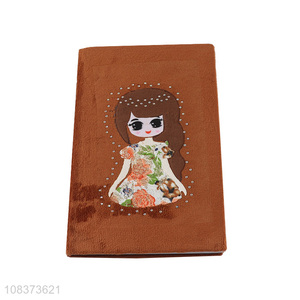 Popular Pretty Girl Plush Cover Notebook Best Diary Book