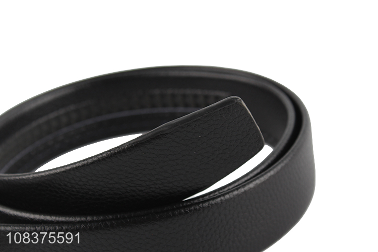 High quality men's pu leather ratchet belt with automatic buckle