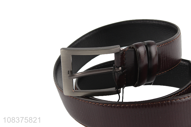 Factory supply men's belt single prong buckle belt for trousers