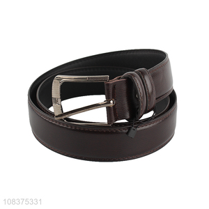 Good price men's pin buckle belt retro simple casual dress belt