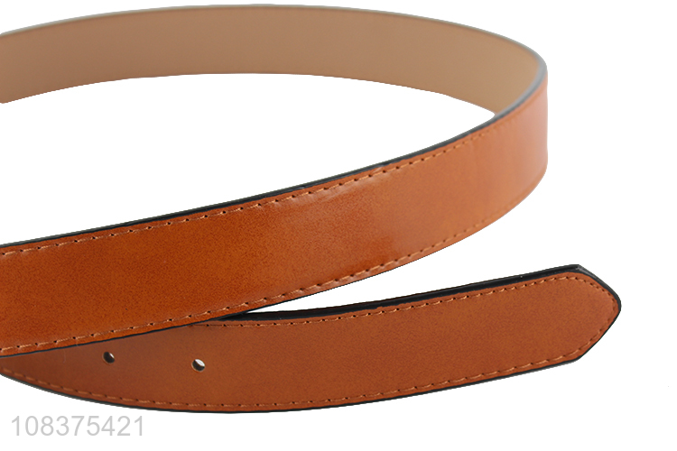 Good price women's faux leather belt fashion metal pin buckle belt