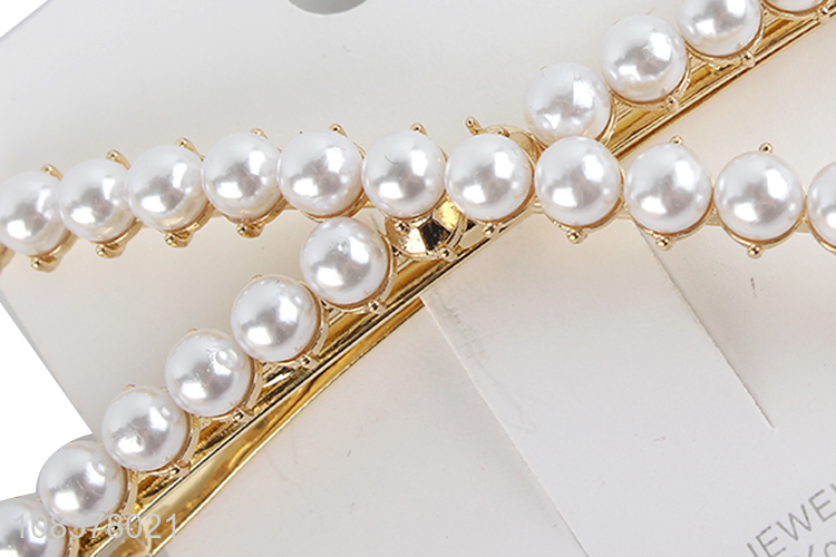 Best Quality Pearls Hairpin Spring Hair Clip For Women