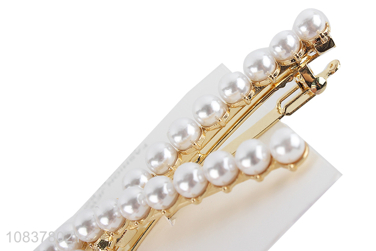 Best Quality Pearls Hairpin Spring Hair Clip For Women