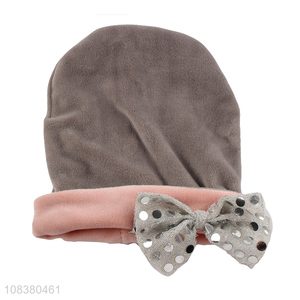 Cute Bowknot Design Infant Warm Hat Beanie Baby Hat