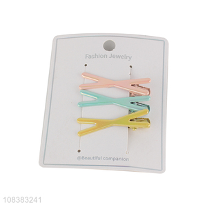 Wholesale multi-color plating hair clips fashion alligator hair barrettes