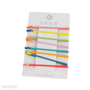 New arrival bright colors metal bobby pins metal hair pins for thick hair