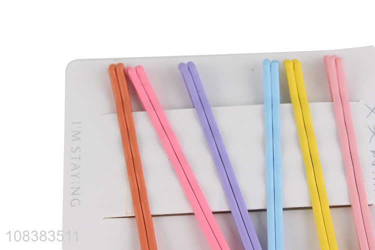 Factory supply frosted colorful non-slip metal bobby pins for thick hair