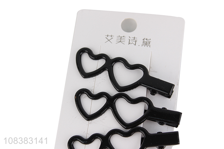 China supplier heart alligator hair barrettes small stylish hair clips