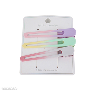 Yiwu wholesale fashion gradient hairpins duckbill hair clips
