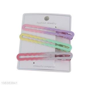 Factory wholesale gradient wave duckbill clip fashion hairpins