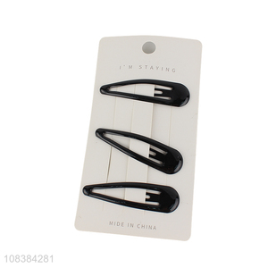 Yiwu wholesale black metal hairpins duckbill hair clips