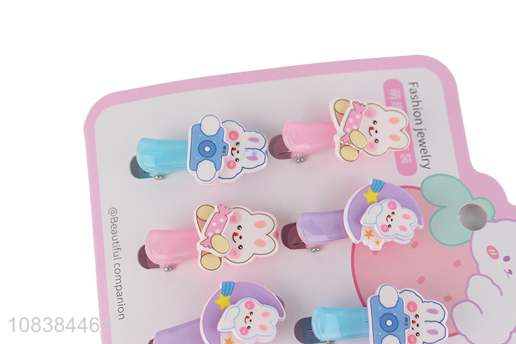 Wholesale price cartoon mini duckbill hair clips set for kids