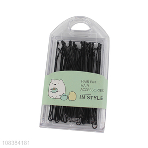 Good price simple metal hair clips kids hairpins wholesale
