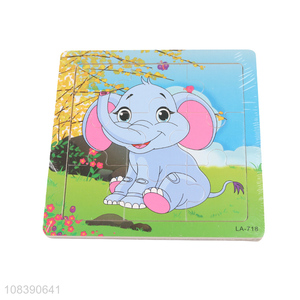 Factory wholesale cartoon animal wooden puzzle kids brain game