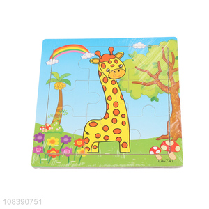 Hot Products Cute Giraffe Wooden Puzzle For Children