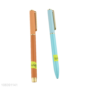 Good quality custom logo metal ballpoint pens bright-colored sign pen