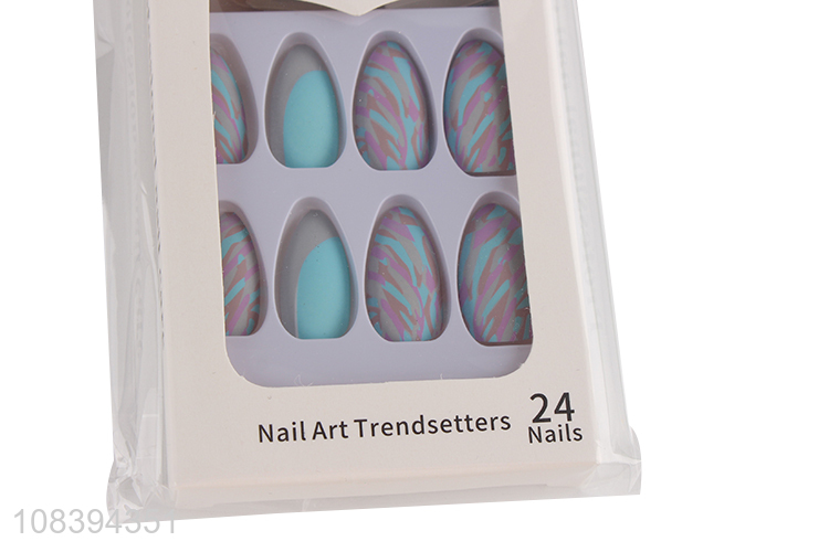 Wholesale hand painted fake nails artificial nails short false nails