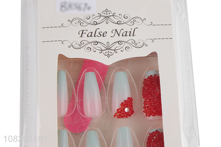 Popular items exquisite full cover press on false nails with glue