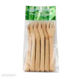 Yiwu market disposable bamboo fork kitchen tableware